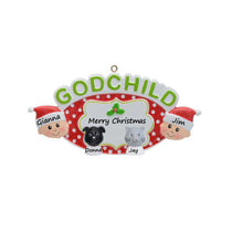 Load image into Gallery viewer, Christmas Tree Decoration Personalized Ornament Gift GodChild