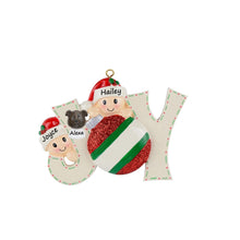 Load image into Gallery viewer, Customize Christmas Gift Personalized Ornament JOY Family 2