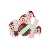 Load image into Gallery viewer, Personalized Gift for Family 4 Christmas Ornament JOY