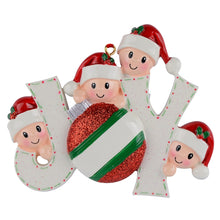 Load image into Gallery viewer, Personalized Gift for Family 4 Christmas Ornament JOY
