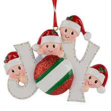 Load image into Gallery viewer, Personalized Gift for Family 4 Christmas Ornament JOY