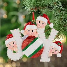Load image into Gallery viewer, Personalized Gift for Family 4 Christmas Ornament JOY