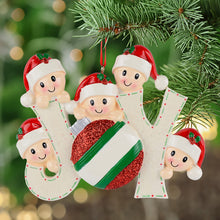 Load image into Gallery viewer, Personalized Christmas Gift Christmas Tree decor Ornament for Family of 5 JOY