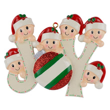 Load image into Gallery viewer, Christmas Gift Personalized Ornament JOY Family 6