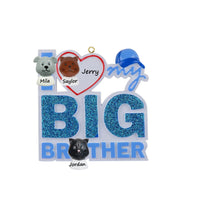 Load image into Gallery viewer, Personalized Gift Christmas Tree Decoration Ornament BIG BROTHER/SISTER