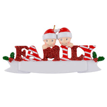 Load image into Gallery viewer, Personalized Christmas Ornament Sparkle Family 2