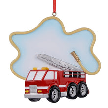 Load image into Gallery viewer, Personalized Christmas Ornament Firetruck