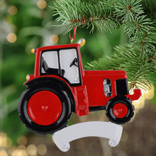 Load image into Gallery viewer, Teens' Christmas Gift Personalized Ornament Tractor Red