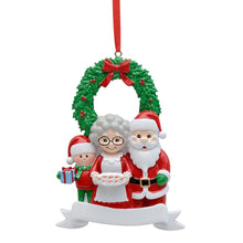 Load image into Gallery viewer, Personalized Christmas Gift Family Ornament Santa Family 3
