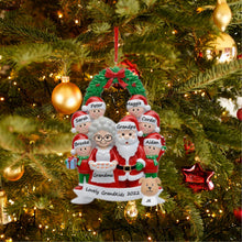 Load image into Gallery viewer, Customize gift for Grandpa & Grandma Christmas Ornament Santa family 8