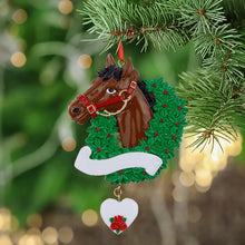 Load image into Gallery viewer, Customize Gift for Pet Christmas Ornament Horse with Wreath