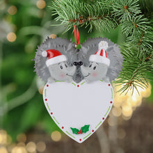 Load image into Gallery viewer, Personalized Gift Christmas Ornament Hedgehog Couple