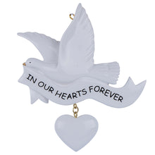 Load image into Gallery viewer, Personalized Memorial Gift Christmas Ornament In Our Hearts Forever