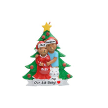 Load image into Gallery viewer, Personalized Gift Christmas Ornament Pregenant Bear Family 2