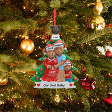 Load image into Gallery viewer, Customize Christmas Gift Ornament Pregenant Bear Family 3