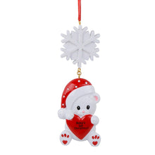 Load image into Gallery viewer, Personalized Baby's 1st Christmas Ornament Bear Baby Ornament