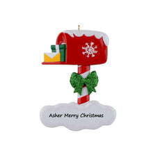 Load image into Gallery viewer, Personalized Christmas Ornament Mailbox