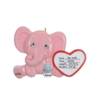 Load image into Gallery viewer, Maxora Personalized Ornament Baby Elephant