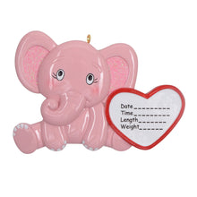 Load image into Gallery viewer, Maxora Personalized Ornament Baby Elephant
