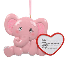 Load image into Gallery viewer, Maxora Personalized Ornament Baby Elephant