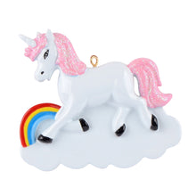 Load image into Gallery viewer, Personalized Christmas Ornament Unicorn