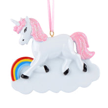 Load image into Gallery viewer, Personalized Christmas Ornament Unicorn