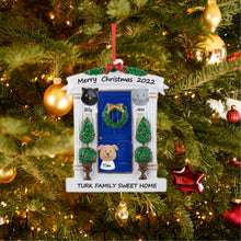 Load image into Gallery viewer, Customize Christmas Gift for New House Blue Door Ornament