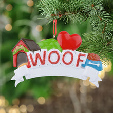 Load image into Gallery viewer, Personalized Christmas Pet Ornament WOOF/MEOW