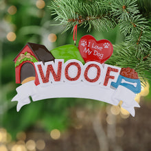 Load image into Gallery viewer, Personalized Christmas Pet Ornament I love my Dog
