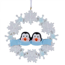 Load image into Gallery viewer, Christmas Gift for Family Personalized Ornament Penguin with Snowflake Family 2