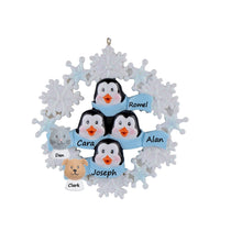 Load image into Gallery viewer, Customize Christmas Gift Penguin with Snowflake Family 4