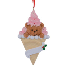 Load image into Gallery viewer, Customize Christmas Tree Ornament Holiday Gift Bear Ice Cream Ornament