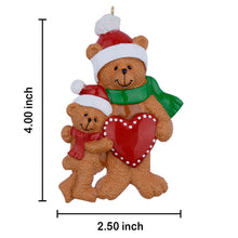 Load image into Gallery viewer, Personalized Christmas Gift for Single Parent with Kid Bear Family 2