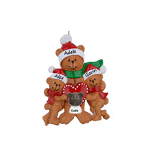 Load image into Gallery viewer, Customize Gift Christmas Decoration Ornament Single Parent with Kid Bear Family 3