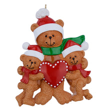 Load image into Gallery viewer, Customize Gift Christmas Decoration Ornament Single Parent with Kid Bear Family 3