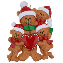 Load image into Gallery viewer, Personalized Gift Christmas Tree decoration Ornament Single Parent with Kid Bear Family 4