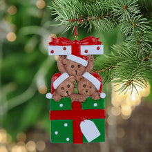 Load image into Gallery viewer, Use thin permanent pen to customize an ornament gift for your family and friends. Customize on hat, blank loctions with names, year, greetings, etc., keep it dry for 1-2 minutes before touch writings, words will stay well for years.