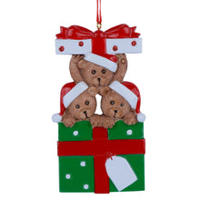 Load image into Gallery viewer, Christmas Gift Personalized Ornament Bear Gift Family 3