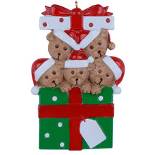 Load image into Gallery viewer, 2024 Gift for Family Personalized Christmas Ornament Bear Gift Family 5