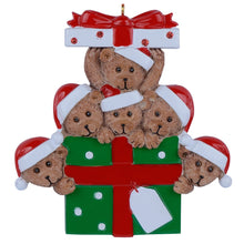 Load image into Gallery viewer, Christmas Tree Ornament Personalized Family Gift Bear Gift Family 6