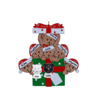 Load image into Gallery viewer, Christmas Tree Ornament Personalized Family Gift Bear Gift Family 6