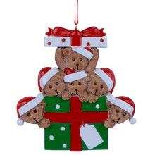 Load image into Gallery viewer, Christmas Tree Ornament Personalized Family Gift Bear Gift Family 6