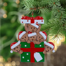 Load image into Gallery viewer, Christmas Tree Ornament Personalized Family Gift Bear Gift Family 6