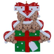 Load image into Gallery viewer, Personalized Christmas Ornaments 2024 Bear Gift Family 7