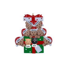 Load image into Gallery viewer, Personalized Christmas Ornaments 2024 Bear Gift Family 7