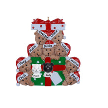 Load image into Gallery viewer, Christmas Personalized Ornament Gift Bear Gift Family 9