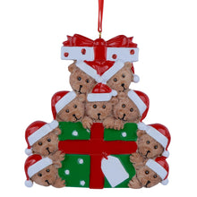 Load image into Gallery viewer, Christmas Personalized Ornament Gift Bear Gift Family 9