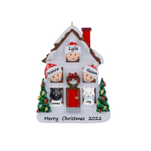 Load image into Gallery viewer, Personalized Christmas Gift Holiday House Family 3