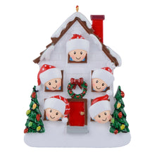Load image into Gallery viewer, Personalized Gift Christmas Ornament Holiday House Family 5