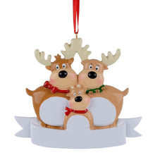 Load image into Gallery viewer, 2024 Personalized Christmas Ornament Gift Reindeer Family 3